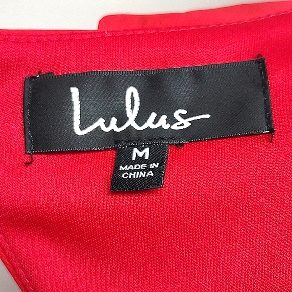 LuLu's Flirt and Flair Red Backless Mini Skater Dress Size Medium EUC - Picture 11 of 13